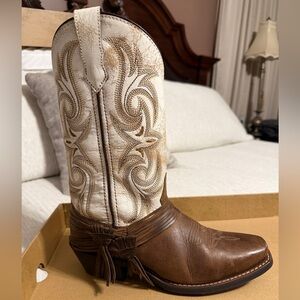 Laredo Brown and Cream Cowboy Boots